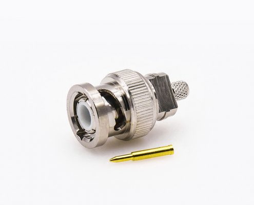 BNC連接器壓接直型接線(xiàn)安裝